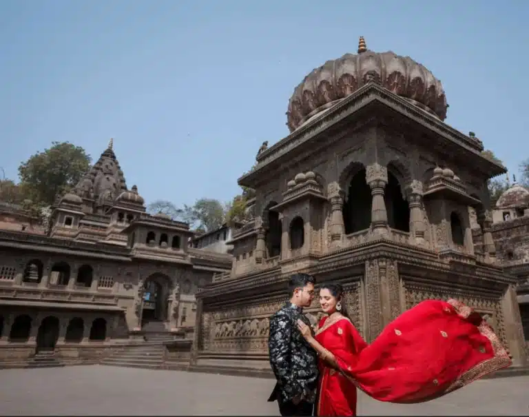 Maheshwar couple pre-wedding portrait