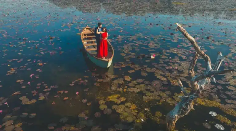 Lotus Valley, Gulawat couple pre-wedding portrait