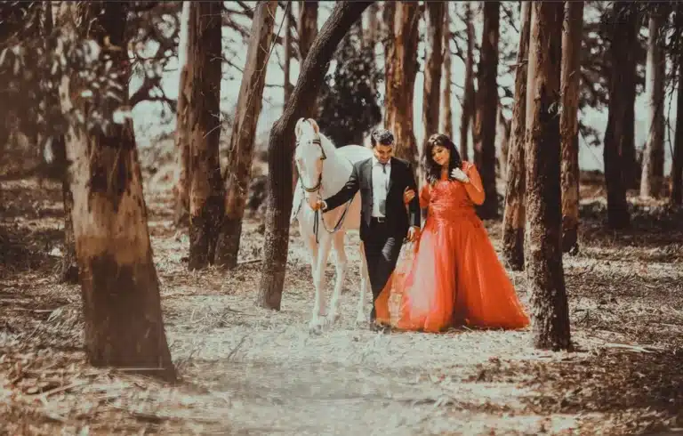 Lotus Valley, Gulawat couple pre-wedding portrait